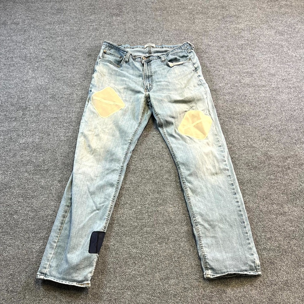 Denizen From Levi's 231 Athletic Jeans Mens 36x34 Blue Denim Patchwork Straight